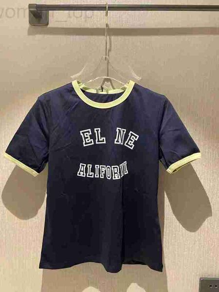 women's t-shirt designer ce home high edition 23 summer new casual academy style letter flocking short sleeve age reducing versatile t-, White
women's t-shirt designer ce home high edition 23 summer new casual academy style letter flocking short sleeve age reducing versatile t-, White