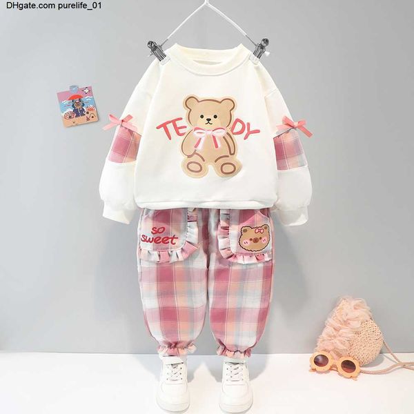 autumn kids spring clothing sets baby girls clothes set plaid pants princess girl outfit, White
autumn kids spring clothing sets baby girls clothes set plaid pants princess girl outfit, White
