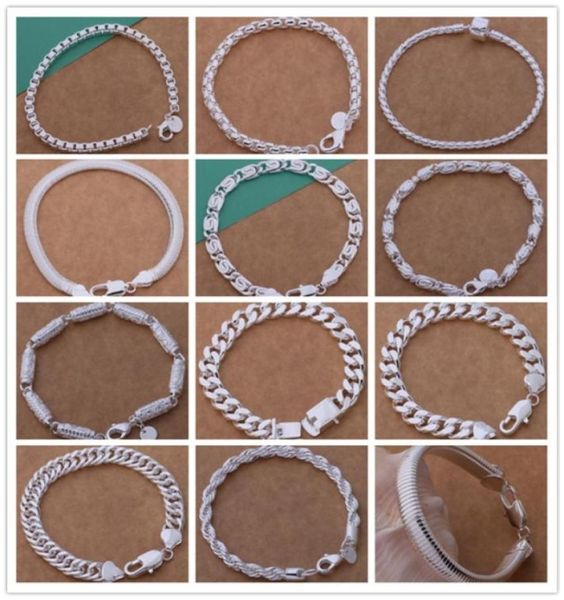 mixed order 925 sterling silver plated chain bracelet cool personality fashion men039s jewelry factory 12pc89404236261491, Black
mixed order 925 sterling silver plated chain bracelet cool personality fashion men039s jewelry factory 12pc89404236261491, Black