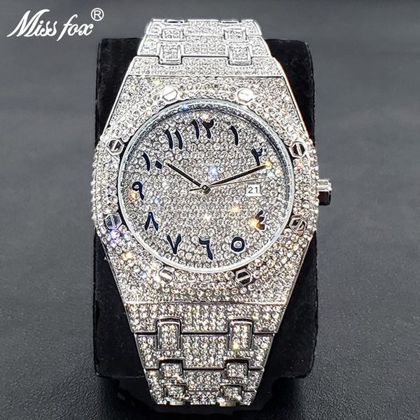 other watches luxury full diamond for men brand hip hop iced out arab number watch fashion steel waterproof clock drop 230804, Slivery;black
other watches luxury full diamond for men brand hip hop iced out arab number watch fashion steel waterproof clock drop 230804, Slivery;black