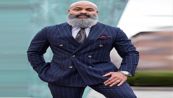 navy blue striped men suits for wedding groom tuxedos 2 piece custom made fashion men suit set jacket jacketpants9579142, Black;gray 
navy blue striped men suits for wedding groom tuxedos 2 piece custom made fashion men suit set jacket jacketpants9579142, Black;gray