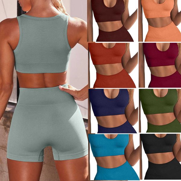 new v-neck vest shorts tight thread seamless yoga suit women's fitness suit, White;red
new v-neck vest shorts tight thread seamless yoga suit women's fitness suit, White;red