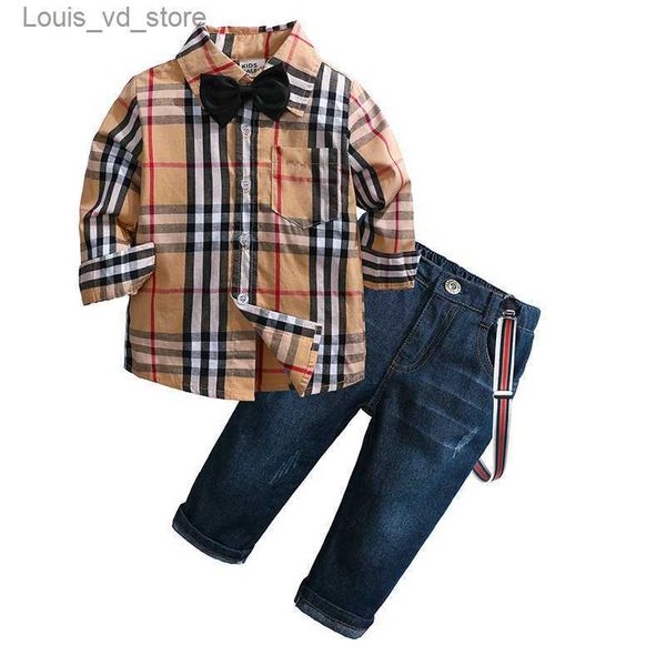 clothing sets boys clothing set autumn gentleman suit kids long sleeve bow tie plaid shirt+straps jeans pant children outfits t230804, White
clothing sets boys clothing set autumn gentleman suit kids long sleeve bow tie plaid shirt+straps jeans pant children outfits t230804, White