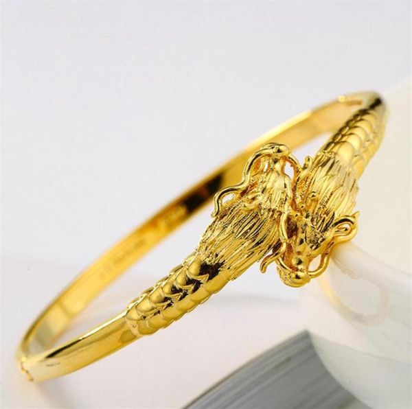 24k yellow gold filled dragon head openable bracelets solid bangle jewelry dia 60mm305s8668038, White
24k yellow gold filled dragon head openable bracelets solid bangle jewelry dia 60mm305s8668038, White