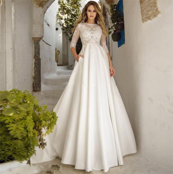 lace quarter sleeves aline wedding dresses simple court train long bridal gowns modest robe de mariee custom plus size9277578, White
lace quarter sleeves aline wedding dresses simple court train long bridal gowns modest robe de mariee custom plus size9277578, White