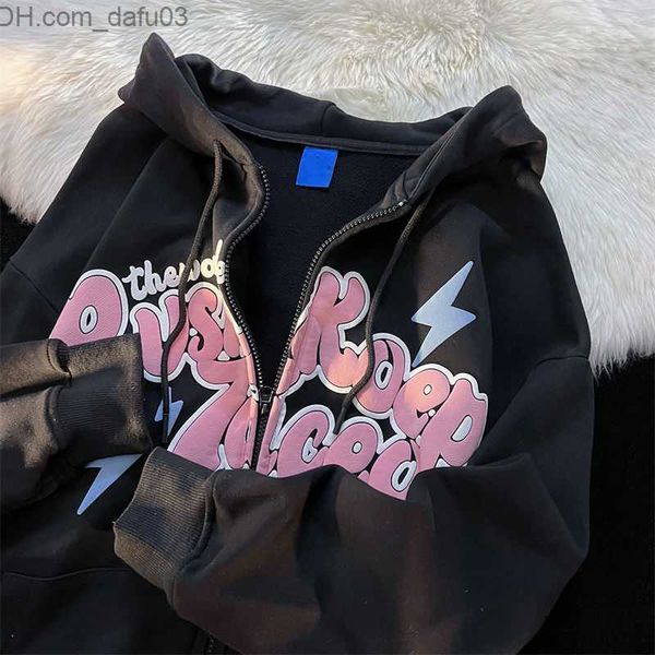 men's hoodies sweatshirts zip up new sweater harajuku y2k jacket korean anime graffiti lettering summer loose cotton hoodie women', Black
men's hoodies sweatshirts zip up new sweater harajuku y2k jacket korean anime graffiti lettering summer loose cotton hoodie women', Black