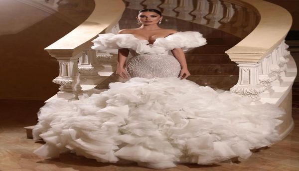 off the shoulder wedding dresses multilayered ruffles bridal gown custom made tulles sweetheart sweep train appliques robes de mar9814171, White
off the shoulder wedding dresses multilayered ruffles bridal gown custom made tulles sweetheart sweep train appliques robes de mar9814171, White