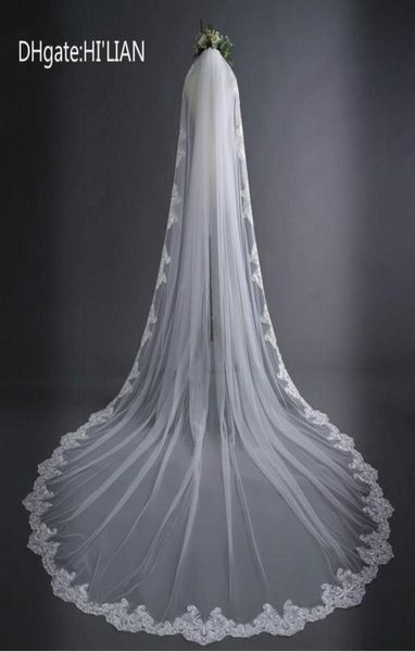 new 3 meter white cathedral wedding veils long lace edge bridal veil with comb wedding accessories bride mantilla wedding veil4833060, Black
new 3 meter white cathedral wedding veils long lace edge bridal veil with comb wedding accessories bride mantilla wedding veil4833060, Black