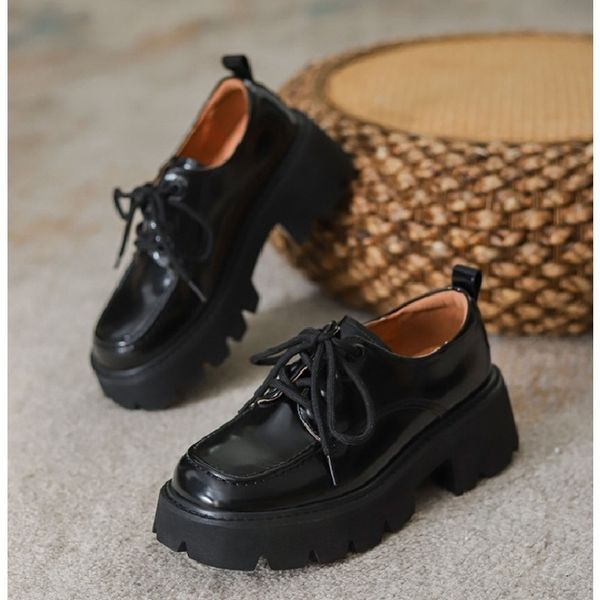 dress shoes spring autumn british style y bottom thick heels platform laceup genuine leather women pumps ladies business 230 230803, Black
dress shoes spring autumn british style y bottom thick heels platform laceup genuine leather women pumps ladies business 230 230803, Black