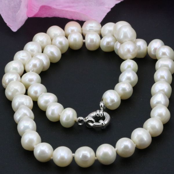 pendant necklaces natural white freshwater cultured pearl 9 10mm nearround beads necklace chain for women elegant choker jewelry 18inch b323, Silver
pendant necklaces natural white freshwater cultured pearl 9 10mm nearround beads necklace chain for women elegant choker jewelry 18inch b323, Silver