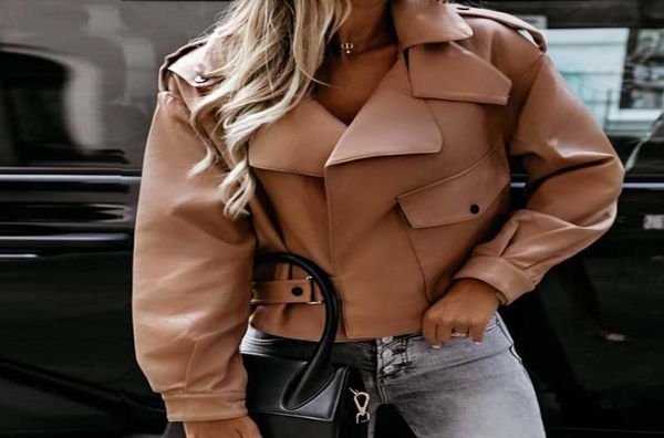 ebaihui khaki lapel women039s jackets pu leather long sleeve spliced sashes jacket solid simple chic ladies streetwear coat1679932, Black;brown
ebaihui khaki lapel women039s jackets pu leather long sleeve spliced sashes jacket solid simple chic ladies streetwear coat1679932, Black;brown