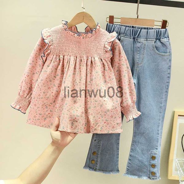 clothing sets children's clothing 2022 spring autumn new floral cute baby shirt denim bell bottom jeans pants casual sweet girls clothe, White
clothing sets children's clothing 2022 spring autumn new floral cute baby shirt denim bell bottom jeans pants casual sweet girls clothe, White