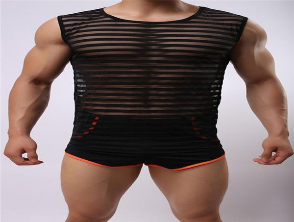 new men transparent mesh net shirts underwear undershirts vest gym stripe see through tank night club wear9624967, Black
new men transparent mesh net shirts underwear undershirts vest gym stripe see through tank night club wear9624967, Black
