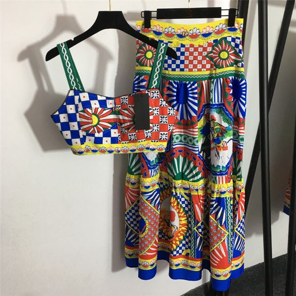 vintage print dress sling vest women two piece classic luxury tank high waist skirts sets for party weding, White
vintage print dress sling vest women two piece classic luxury tank high waist skirts sets for party weding, White