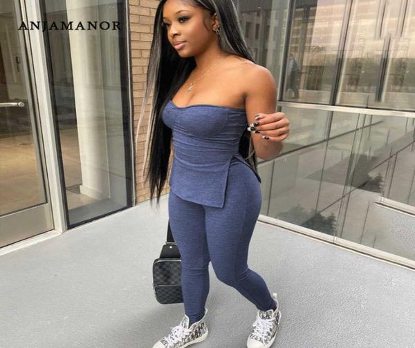 women039s two piece pants anjamanor rib knit 2 piece sets womens outfits casual loungewear tube and pant suits wholesa1029324, White
women039s two piece pants anjamanor rib knit 2 piece sets womens outfits casual loungewear tube and pant suits wholesa1029324, White