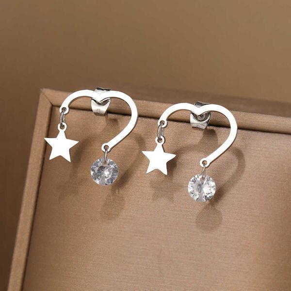 charm stainless steel earrings sweet heart crystal zircon fashion pendants earrings for women jewelry wedding girls trend gifts r230804, Golden
charm stainless steel earrings sweet heart crystal zircon fashion pendants earrings for women jewelry wedding girls trend gifts r230804, Golden