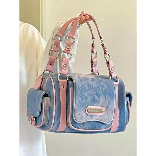 evening bags women blue pink handle bag large capacity girls y2k denim boston bag designer crossbody handbag multi-pocket tie-dyed bags 2308
evening bags women blue pink handle bag large capacity girls y2k denim boston bag designer crossbody handbag multi-pocket tie-dyed bags 2308