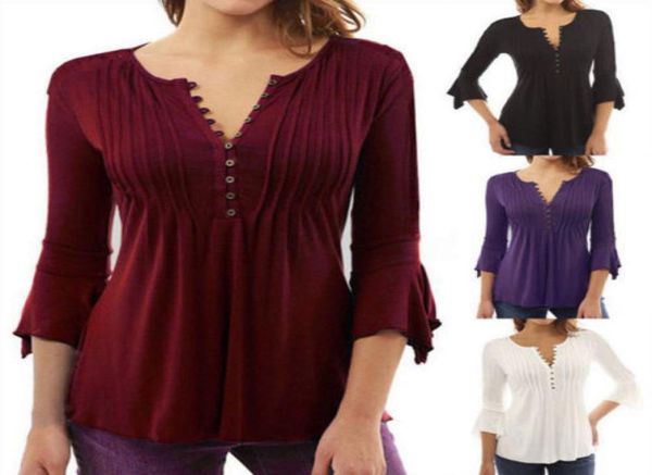 fashion women loose 34 sleeve blouse shirts casual cotton summer blouses shirt solid color purple wine red9352833, White
fashion women loose 34 sleeve blouse shirts casual cotton summer blouses shirt solid color purple wine red9352833, White