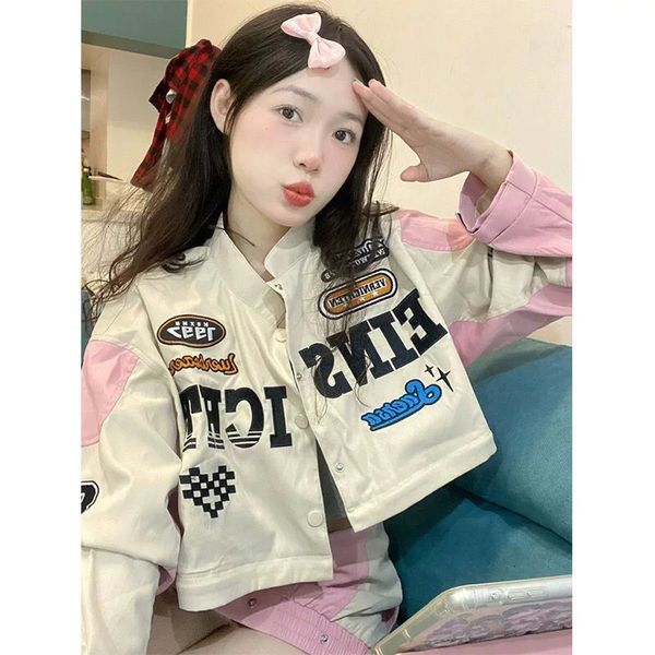women's jackets motorcycle pink jacket women american retro couple detachable cycling baseball jackets y2k clothes harajuku clothes 23, Black;brown
women's jackets motorcycle pink jacket women american retro couple detachable cycling baseball jackets y2k clothes harajuku clothes 23, Black;brown