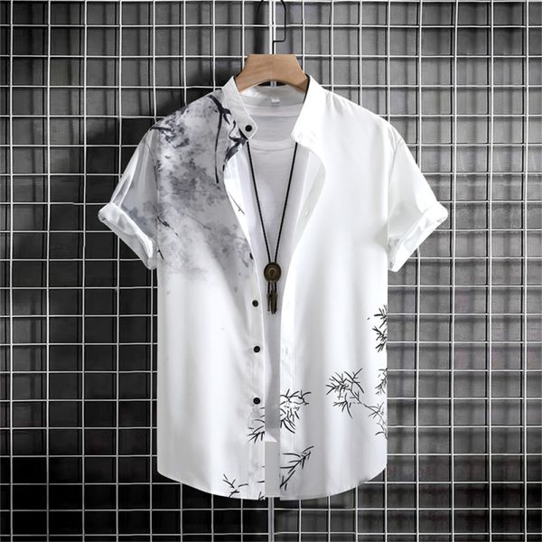 men's casual shirts 2023 men striped hawaiian lapel harajuku summer sport streetwear 230804, White;black
men's casual shirts 2023 men striped hawaiian lapel harajuku summer sport streetwear 230804, White;black
