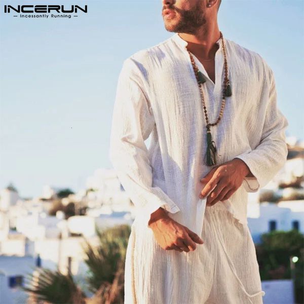 men's casual shirts stylish well fitting incerun men solid simple allmatch selling comfortable long sleeved blouse s5xl 230804, White;black
men's casual shirts stylish well fitting incerun men solid simple allmatch selling comfortable long sleeved blouse s5xl 230804, White;black
