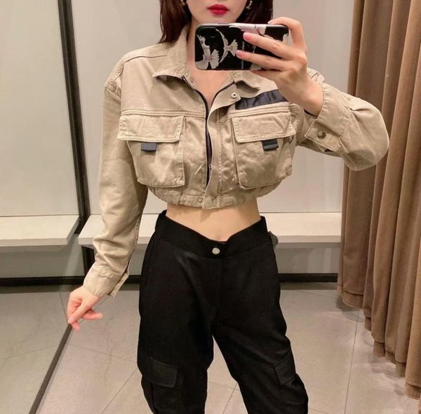 women039s jackets drop shoulder flap pocket crop jacket c5ns91422564678694, Black;brown
women039s jackets drop shoulder flap pocket crop jacket c5ns91422564678694, Black;brown