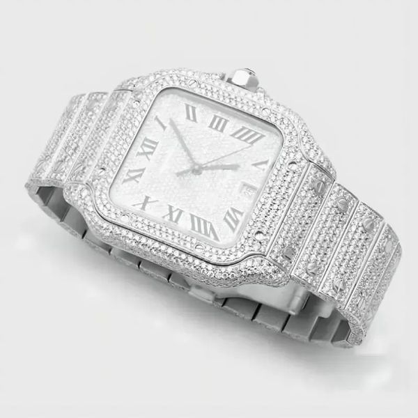 wristwatches luxury moissanite iced out watches hip hop bust down diamond watch stainless steel studded wrist, Slivery;brown
wristwatches luxury moissanite iced out watches hip hop bust down diamond watch stainless steel studded wrist, Slivery;brown