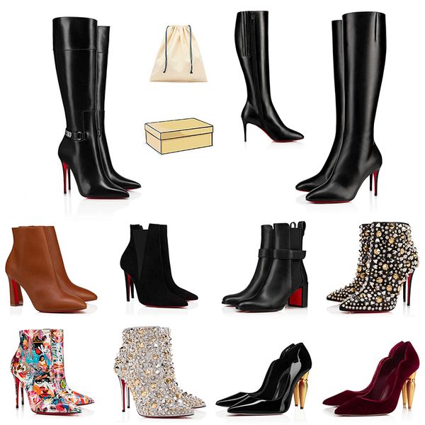 2023 classic red bottoms women boots over the knee boot designer high heels lady pointed-toe pumps style boot ankle short booties woman luxu, Black
2023 classic red bottoms women boots over the knee boot designer high heels lady pointed-toe pumps style boot ankle short booties woman luxu, Black