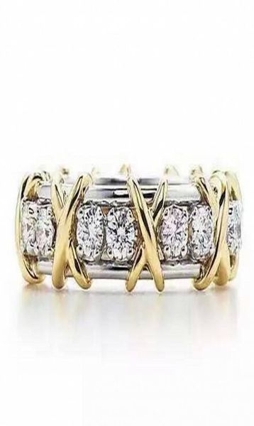 lady's 925 sterling silver tanzanite couple rings yellow gold eternal band wedding ring for women brand jewelry size 5-129825389, Slivery;golden
lady's 925 sterling silver tanzanite couple rings yellow gold eternal band wedding ring for women brand jewelry size 5-129825389, Slivery;golden