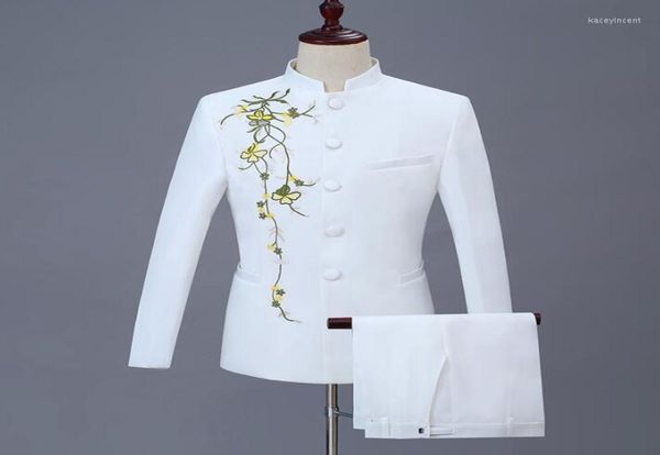 men039s suits singer stage clothing men chinese tunic suit set with pants ethnic mens wedding embroidery formal dress man stand7020100, White;black
men039s suits singer stage clothing men chinese tunic suit set with pants ethnic mens wedding embroidery formal dress man stand7020100, White;black