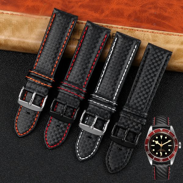 watch bands carbon fiber watchband 18mm 20mm 21mm 22mm 23mm 24mm black with white red blue orange line for men and women watch accessories 2, Black;brown
watch bands carbon fiber watchband 18mm 20mm 21mm 22mm 23mm 24mm black with white red blue orange line for men and women watch accessories 2, Black;brown