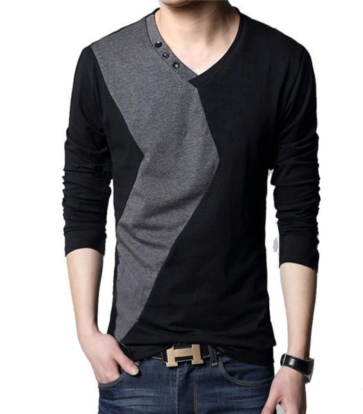 mens t shirts autumn fashion streetwear long sleeve v neck color patchwork cotton t shirt4627768, White;black
mens t shirts autumn fashion streetwear long sleeve v neck color patchwork cotton t shirt4627768, White;black