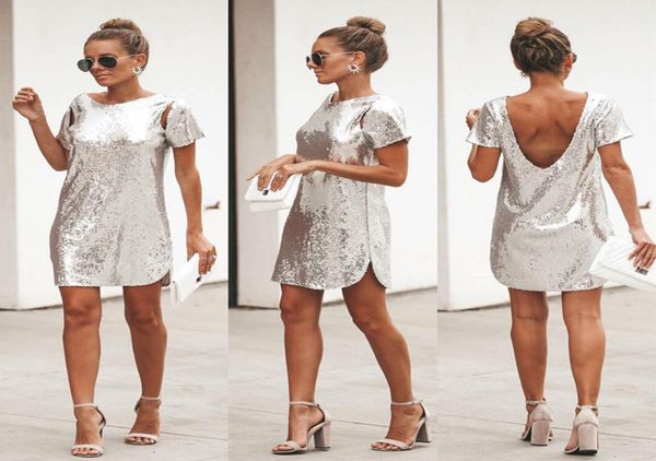 autumn silver sequined backless dress women short sleeve mini dress short christmas party club dresses vestidos2071213, White;black
autumn silver sequined backless dress women short sleeve mini dress short christmas party club dresses vestidos2071213, White;black