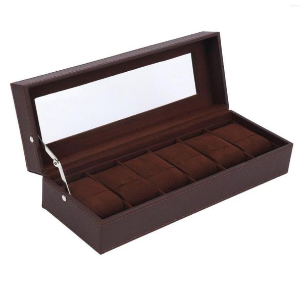 watch boxes 6 slots pu leather display case glass ed jewelry organizer brown5656120, Black;blue
watch boxes 6 slots pu leather display case glass ed jewelry organizer brown5656120, Black;blue