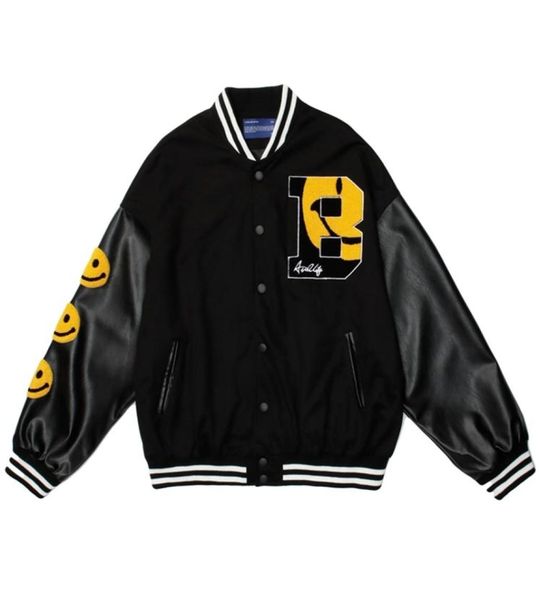 hip hop baseball jacket coat letter b embroidery patchwork oversized streetwear bomber varsity fashion college jacket 211001314504, Black;brown
hip hop baseball jacket coat letter b embroidery patchwork oversized streetwear bomber varsity fashion college jacket 211001314504, Black;brown