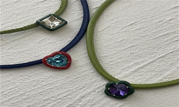 niche designer geometric diamond candy coloured pu leather geometric small flower personalised short necklace choker213z5014281, Silver
niche designer geometric diamond candy coloured pu leather geometric small flower personalised short necklace choker213z5014281, Silver