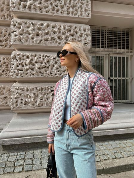 women s jacket printed flower quilted reversible cotton coat long sleeve open front two in one autumn vintage street outerwear 230804, Black;brown
women s jacket printed flower quilted reversible cotton coat long sleeve open front two in one autumn vintage street outerwear 230804, Black;brown