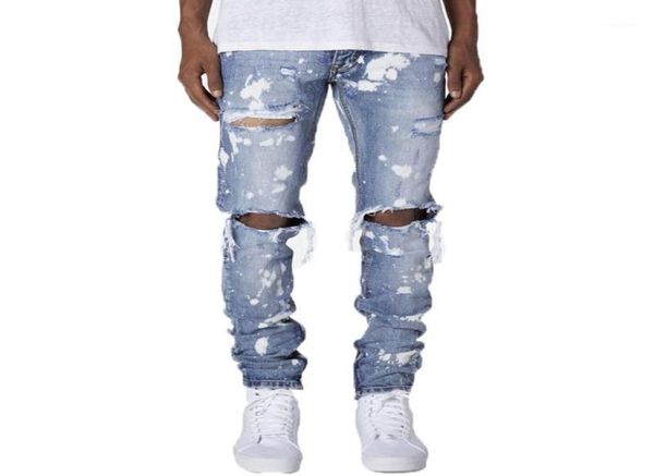 men paint ripped jeans hollow out middle waist skinny trousers with pockets casual style bottoms14440444, Blue
men paint ripped jeans hollow out middle waist skinny trousers with pockets casual style bottoms14440444, Blue