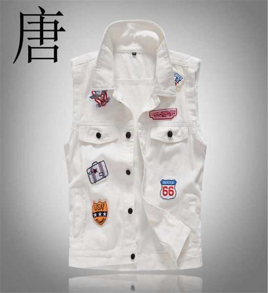 tang cool 2019 patch white masculino mens single breasted men vest denim jeans waistcoat5595428, Black;white
tang cool 2019 patch white masculino mens single breasted men vest denim jeans waistcoat5595428, Black;white