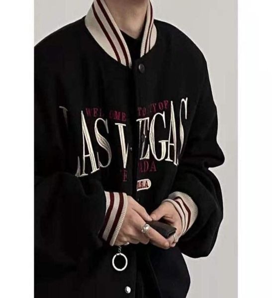 women039s jackets las vegas embroidery american vintage loose jacket men women coat single breasted long sleeve baseball unifor1151806, Black;brown
women039s jackets las vegas embroidery american vintage loose jacket men women coat single breasted long sleeve baseball unifor1151806, Black;brown