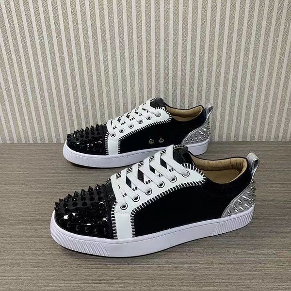 fashion brand low red bottoms rivets tennis shoes for men's casual flats loafers women's spiked sneakers men wedding prom shoes l, Black
fashion brand low red bottoms rivets tennis shoes for men's casual flats loafers women's spiked sneakers men wedding prom shoes l, Black