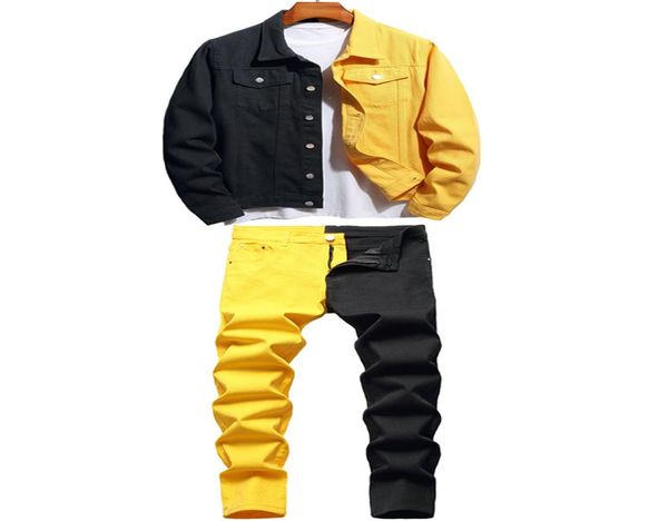 2022 new tracksuits twocolor stitching men039s sets spring autumn yellow and black denim jacket stretch jeans 2pcs male clot7658796, Gray
2022 new tracksuits twocolor stitching men039s sets spring autumn yellow and black denim jacket stretch jeans 2pcs male clot7658796, Gray