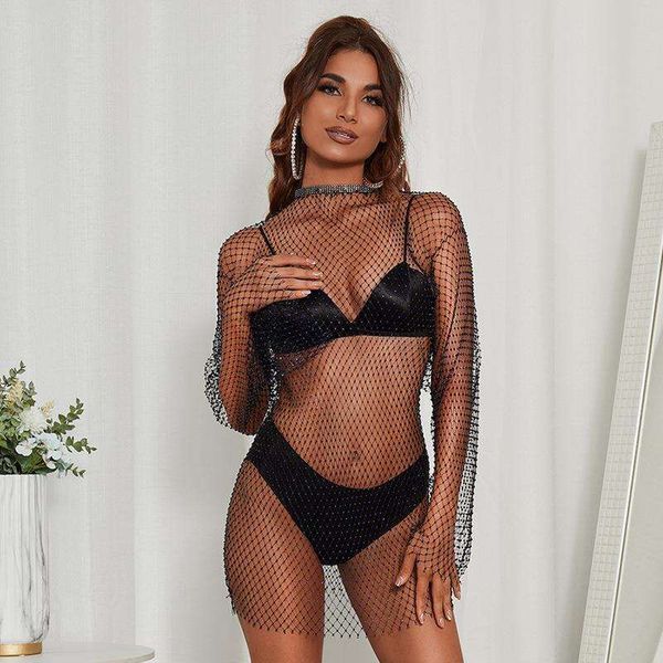 womens clothing autumn style nightclub fishnet diamond cut dress long sleeved round neck sparkling, Black;gray
womens clothing autumn style nightclub fishnet diamond cut dress long sleeved round neck sparkling, Black;gray