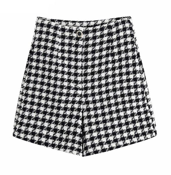 traf women fashion houndstooth tweed bermuda shorts vintage high waist zipper fly female short pants mujer 2204014015706, White;black
traf women fashion houndstooth tweed bermuda shorts vintage high waist zipper fly female short pants mujer 2204014015706, White;black