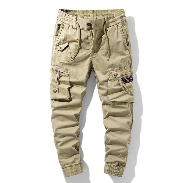 men s pants 2023 spring cotton cargo clothing autumn casual fashion elastic waist quality pantalones tipo men 230804, Black
men s pants 2023 spring cotton cargo clothing autumn casual fashion elastic waist quality pantalones tipo men 230804, Black