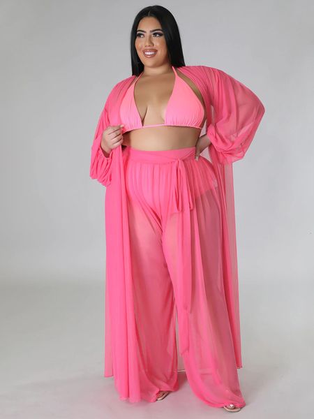 women's plus size pants loose sheer mesh two piece set summer women clothes beach style long sleeve cardigan coverups 2 pieces 2023 230, Black
women's plus size pants loose sheer mesh two piece set summer women clothes beach style long sleeve cardigan coverups 2 pieces 2023 230, Black