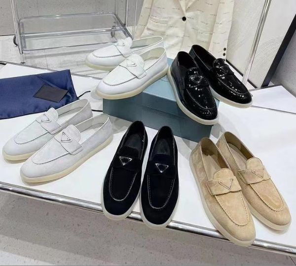 designer men women loafers shoes metal triangle soft-soled loafers classic suede leisure leather shoes new styles combine men's women&#, Black
designer men women loafers shoes metal triangle soft-soled loafers classic suede leisure leather shoes new styles combine men's women&#, Black