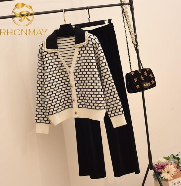 sweetwear two piece sets women geometric patterns knitting cardigans sweater elastic wide leg long pants suits lady 2208196594401, White
sweetwear two piece sets women geometric patterns knitting cardigans sweater elastic wide leg long pants suits lady 2208196594401, White
