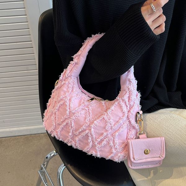 evening bag's bag summer ladies casual canvas handbag large capacity zipper soft underarm bags 230803
evening bag's bag summer ladies casual canvas handbag large capacity zipper soft underarm bags 230803