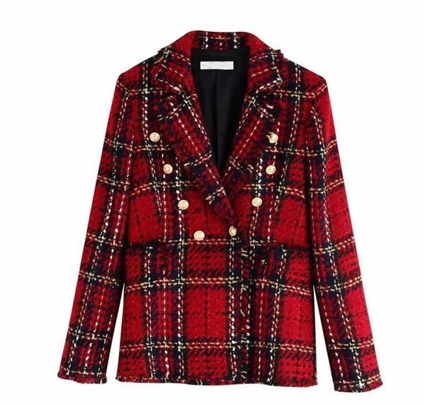 vintage double breasted tweed blazer women notched collar long sleeve plaid coat spring casual office suit jack8418644, White;black
vintage double breasted tweed blazer women notched collar long sleeve plaid coat spring casual office suit jack8418644, White;black